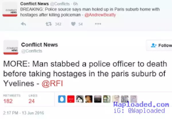 ISIS fighter stabs cop and wife to death, then kidnaps their baby from their home in Paris